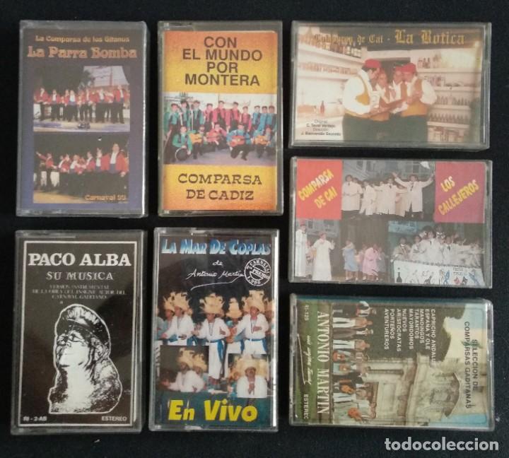 Casetes antiguos: Lote 7 casetes COMPARSAS carnaval C&aacute;diz