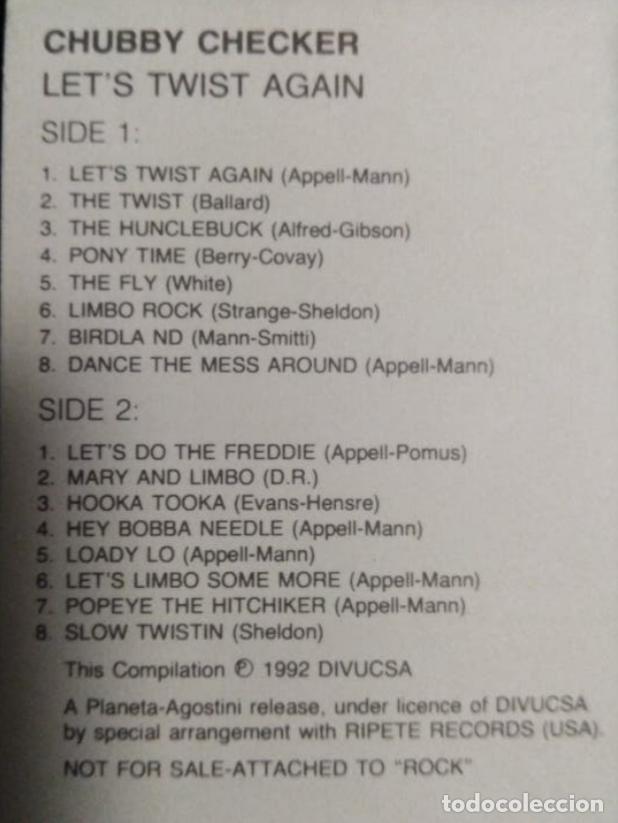 Casetes antiguos: Cassette Chubby Checker. Lets twist again. - Foto 2