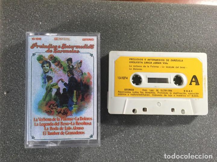 Casetes antiguos: Preludios e Intermedios de Zarzuela -casssette- - Foto 1