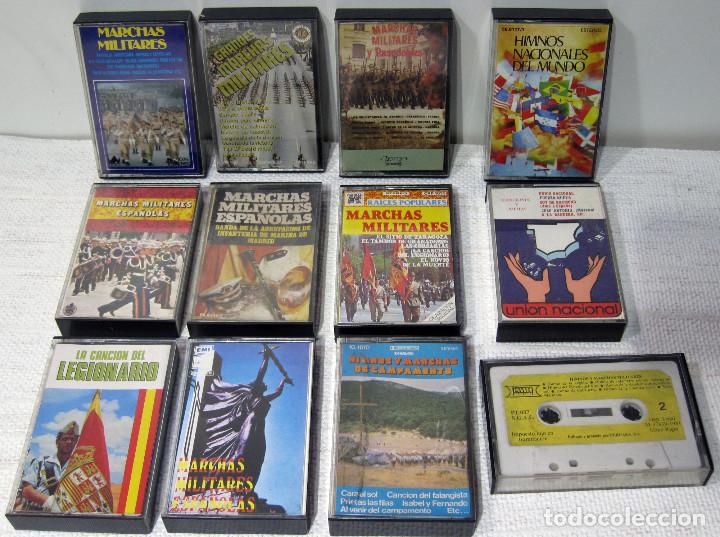 Casetes antiguos: 12 cintas Cassette Marchas Militares , Canciones e Himnos