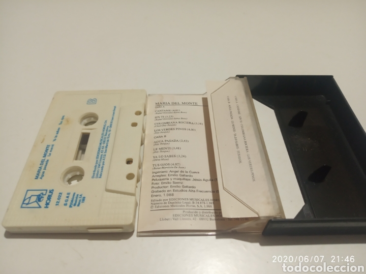 Casetes antiguos: Maria del Monte cinta cassette - Foto 3