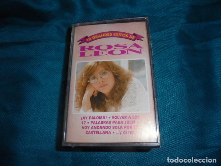 Alte Kassetten: 12 GRANDES EXITOS DE ROSA LEON. FONOMUSIC, 1992. CASETE