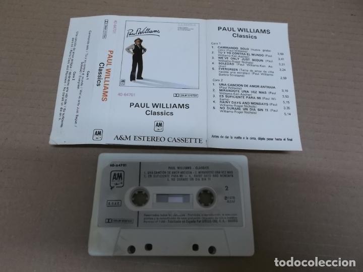 Casetes antiguos: PAUL WILLIAMS (CASETTE) CLASSICS A&Ntilde;O &ndash; 1978 - Foto 1
