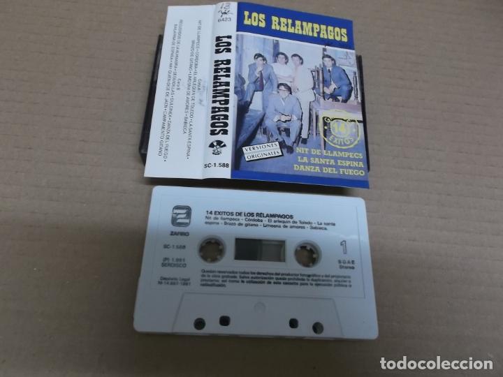 Casetes antiguos: LOS RELAMPAGOS (CASETTE) 14 EXITOS A&Ntilde;O &ndash; 1991 - Foto 1