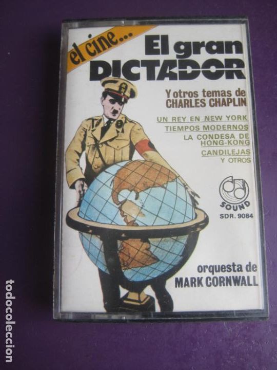 Casetes antiguos: EL GRAN DICTADOR CASETE SOUND 1977 CINE CHAPLIN - ORQUESTA DE MARK CORNWALL - DIRIA Q SIN USO