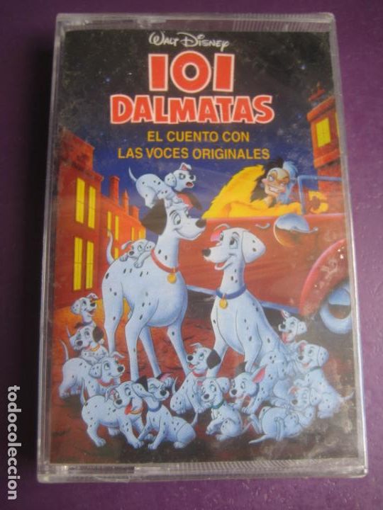 Casetes antiguos: 101 DALMATAS CASETE DISNEY precintado CUENTO ORIGINAL CON VOCES Y EFECTOS ORIGINALES DE LA PELICULA