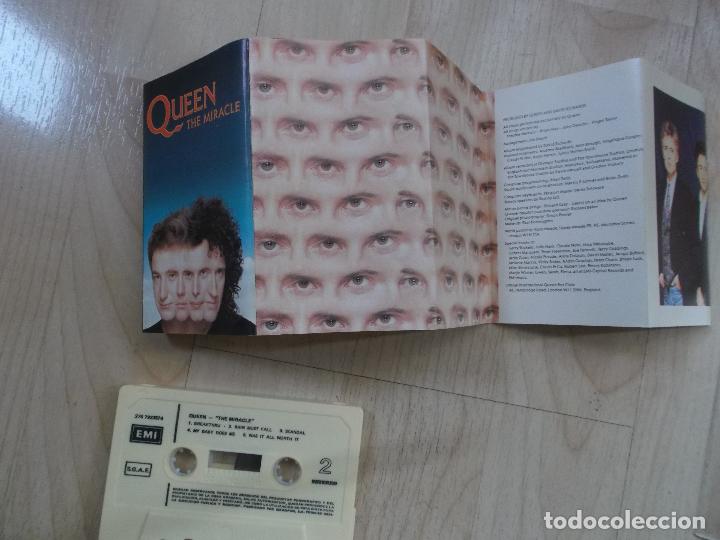 Casetes antiguos: QUEEN,THE MIRACLE,1989. ED ESPA&Ntilde;OLA - Foto 3