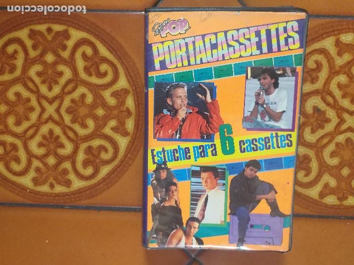 Casetes antiguos: Portacassettes Super Pop con 5 cintas. - Foto 1