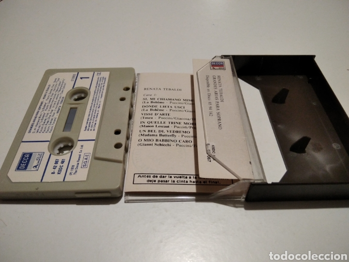 Casetes antiguos: Renata Tebaldi cinta caset - Foto 3