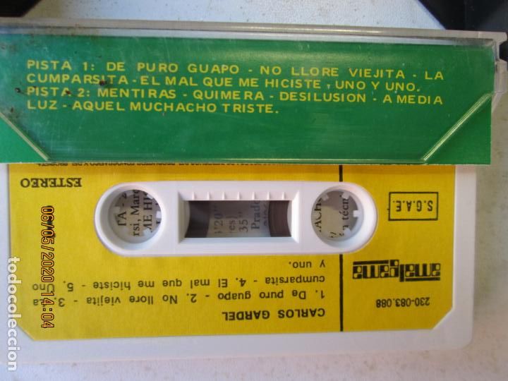 Casetes antiguos: CARLOS GARDEL - EMI 1981 - CASSETTE. - Foto 2
