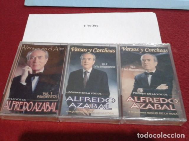 Cassettes Anciennes: CASETE 3X CASSETTE ( ALFREDO AZABAL VOL 1 - 2 Y 3 ) ARIES MUSICAL NUEVAS PRECINTADAS