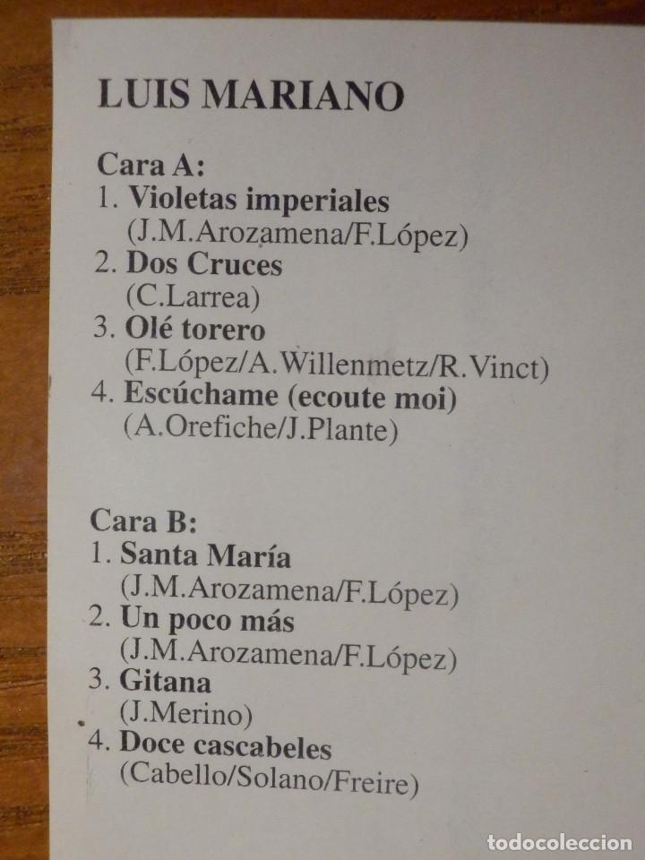 Casetes antiguos: Cinta de Cassette - Luis Mariano - Cal&eacute; records 1995 - Foto 2