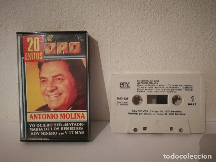 Casetes antiguos: CASETE ORIGINAL - 20 Exitos de Oro Antonio Molina - MIX - Foto 1