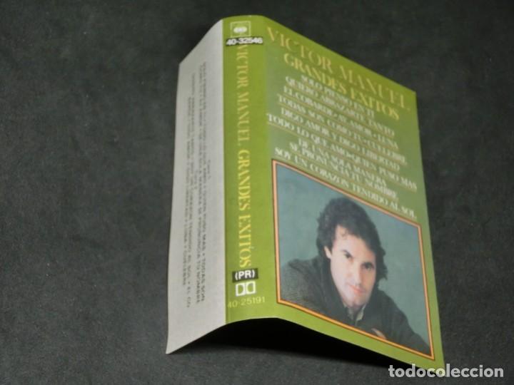 Casetes antiguos: CASETE - V&Iacute;CTOR MANUEL - GRANDES &Eacute;XITOS - 1982 - Foto 2