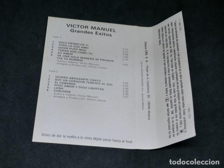 Casetes antiguos: CASETE - V&Iacute;CTOR MANUEL - GRANDES &Eacute;XITOS - 1982 - Foto 3