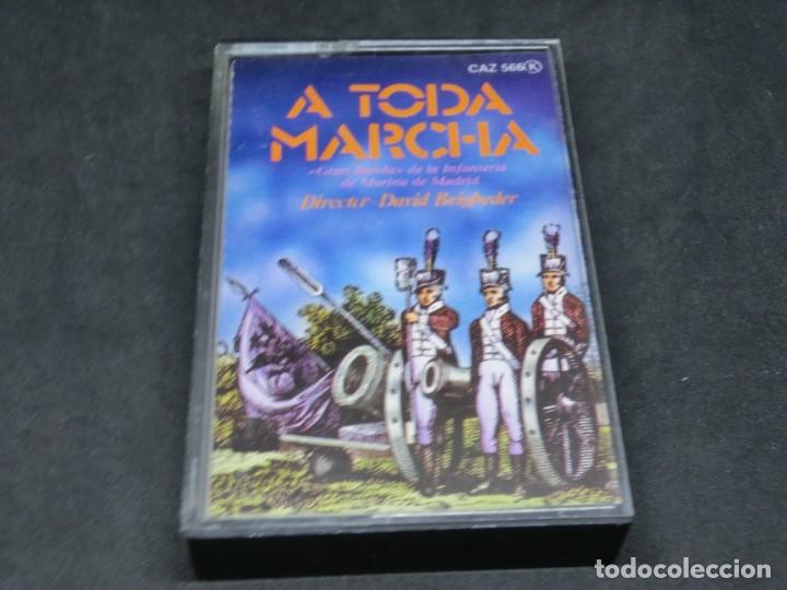 Casetes antiguos: CASETE - A TODA MARCHA DAVID BEIGBEDER - LA GRAN BANDA DE LA INFANTER&Iacute;A DE MARINA DE MADRID 1982