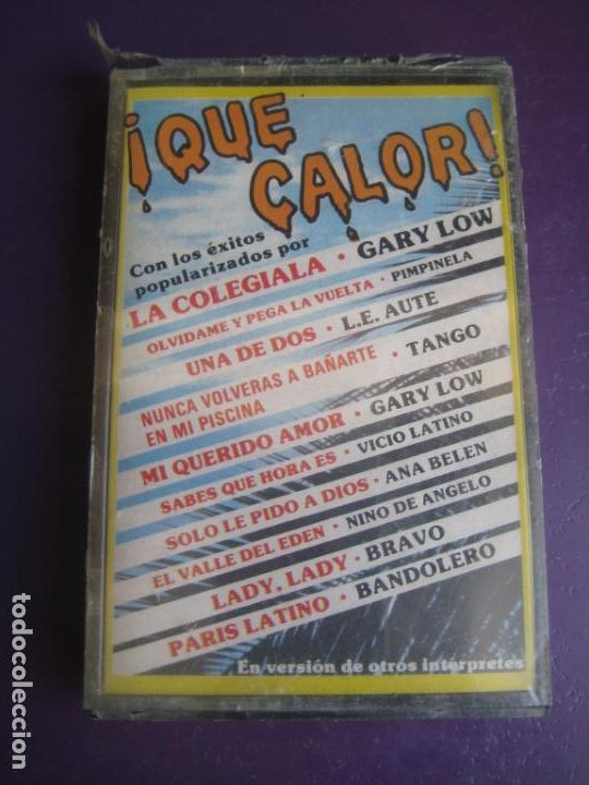 Casetes antiguos: QUE CALOR - CASETE SONOTREX - VERSIONES ESTUDIO - GARY LOW - NINO DE ANGELO - ITALODISCO 80'S