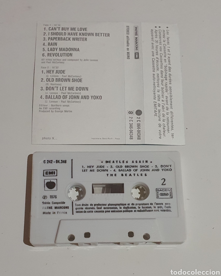 Casetes antiguos: THE BEATLES / CASSETTE 1976 / AGAIN - Foto 3