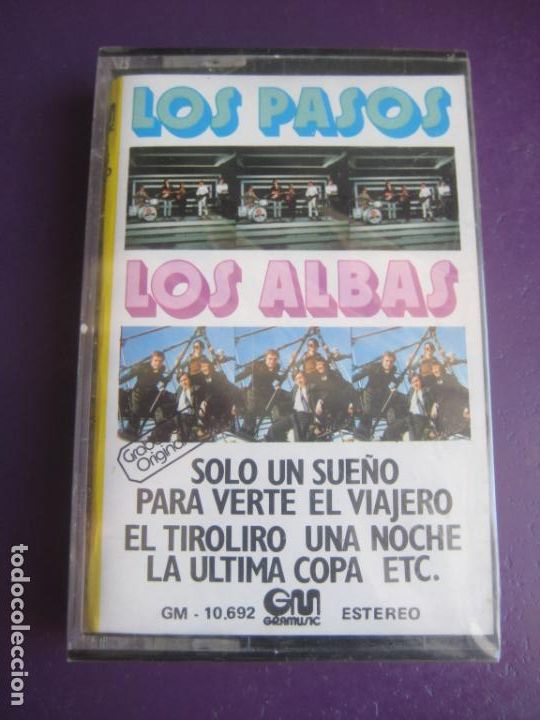 Casetes antiguos: LOS PASOS + LOS ALBAS - CASETE GRAMUSIC PRECINTADA - 12 EXITOS POP 70S - Foto 1