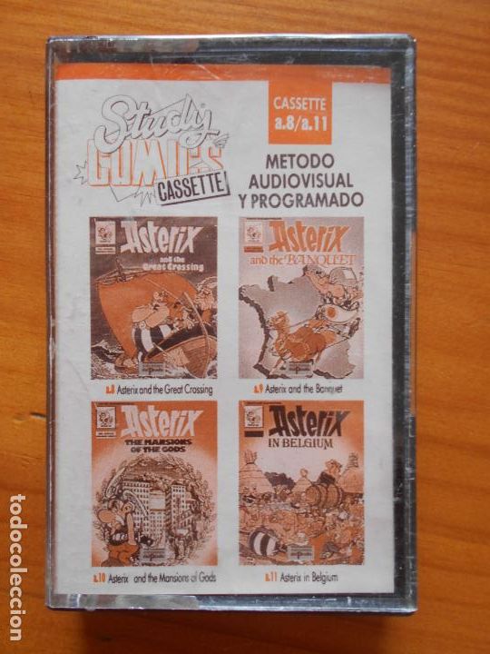 Casetes antiguos: CASSETTE ASTERIX - METODO AUDIOVISUAL Y PROGRAMADO - STUDY COMICS - A.8 / A.11 - CASETE (X6) - Foto 1