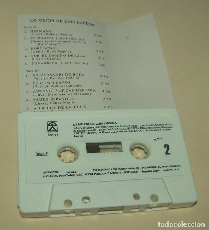 Casetes antiguos: LUIS LUCENA - LO MEJOR DE - (CAJ-4) - Foto 2