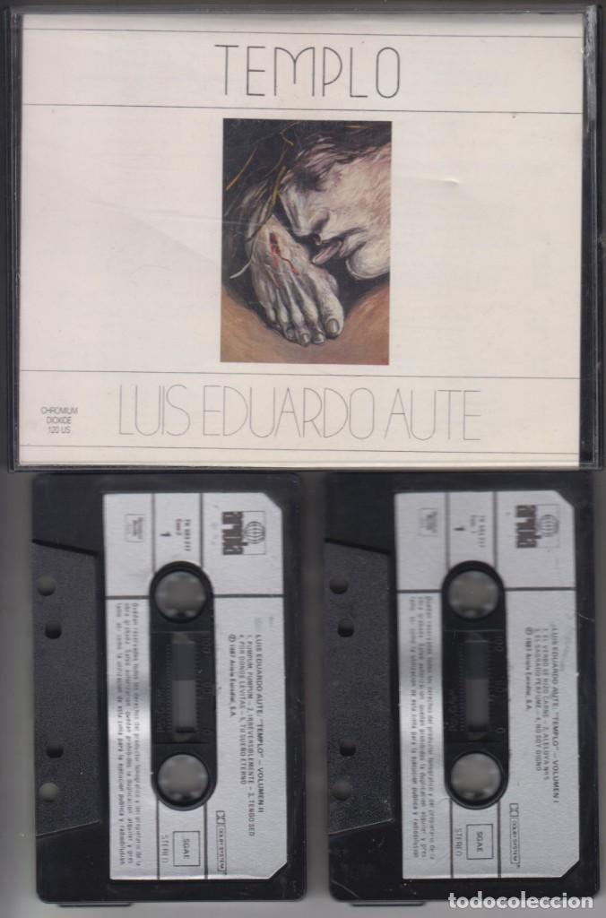 Casetes antiguos: Luis Eduardo Aute doble cassette Templo 1987 Ariola - Foto 1