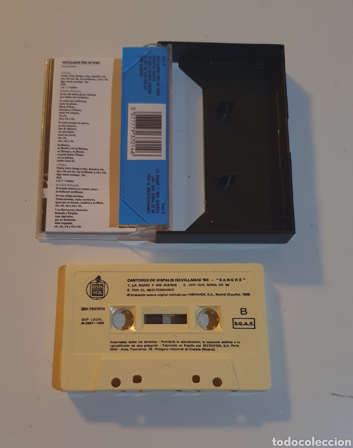 Casetes antiguos: CANTORES DE HISPALIS / CASSETTE / SANGRE - Foto 2
