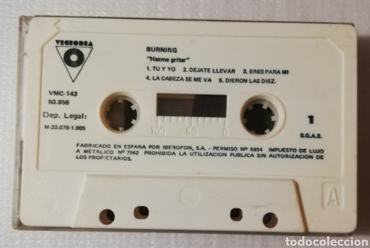 Casetes antiguos: Cinta Cassette Burning-Hazme Gritar. - Foto 2