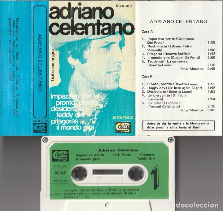Casetes antiguos: ADRIANO CELENTANO (CASSETTE COBRA 1977 ESPA&Ntilde;A) - Foto 1