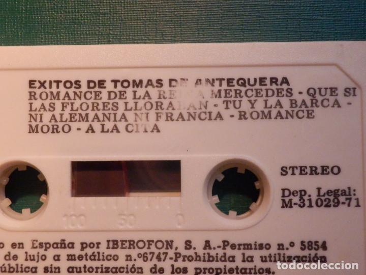 Casetes antiguos: Cinta en Cassette - Tom&aacute;s de Antequera - &Eacute;xitos de - Acropol 1971 - Foto 2