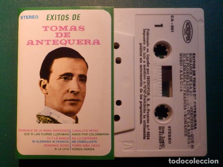Casetes antiguos: Cinta en Cassette - Tom&aacute;s de Antequera - &Eacute;xitos de - Acropol 1971 - Foto 1