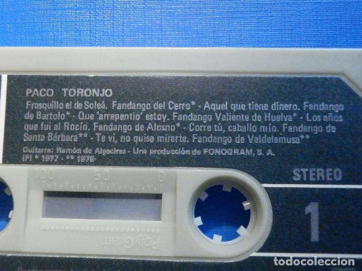 Casetes antiguos: Cinta Cassette - Paco Toronjo - Smash 1979 - Foto 2
