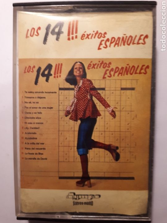 Casetes antiguos: LOS 14!!! &Eacute;XITOS ESPA&Ntilde;OLES. CINTA CASSETTE USADA