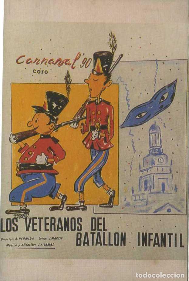 Casetes antiguos: LOS VETERANOS DEL BATALL&Oacute;N INFANTIL. CARNAVAL 1990. CAR-2585 ,2