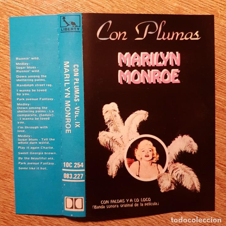 Casetes antiguos: CASETE CON PLUMAS MARILYN MONROE - Foto 1