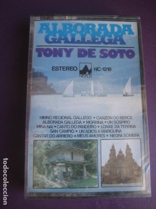 Casetes antiguos: TONY DE SOTO - ALBORADA GALLEGA - CASETE NEVADA PRECINTADA- GALICIA FOLK TRADICIONAL