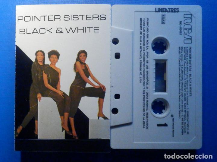 Casetes antiguos: Cinta Cassette - Pointer Sisters - Black & White - RCA 1985 - Foto 1