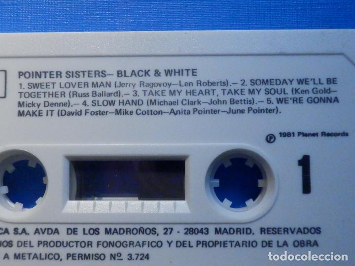 Casetes antiguos: Cinta Cassette - Pointer Sisters - Black & White - RCA 1985 - Foto 2