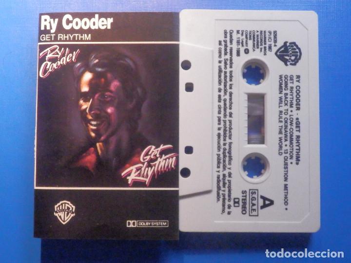 Casetes antiguos: Cinta Cassette - Ry Cooder - Get Rhythm - WEA 1987 - Foto 1