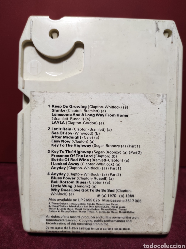 Casetes antiguos: ERIC CLAPTON 8TRACK STEREO - Foto 3