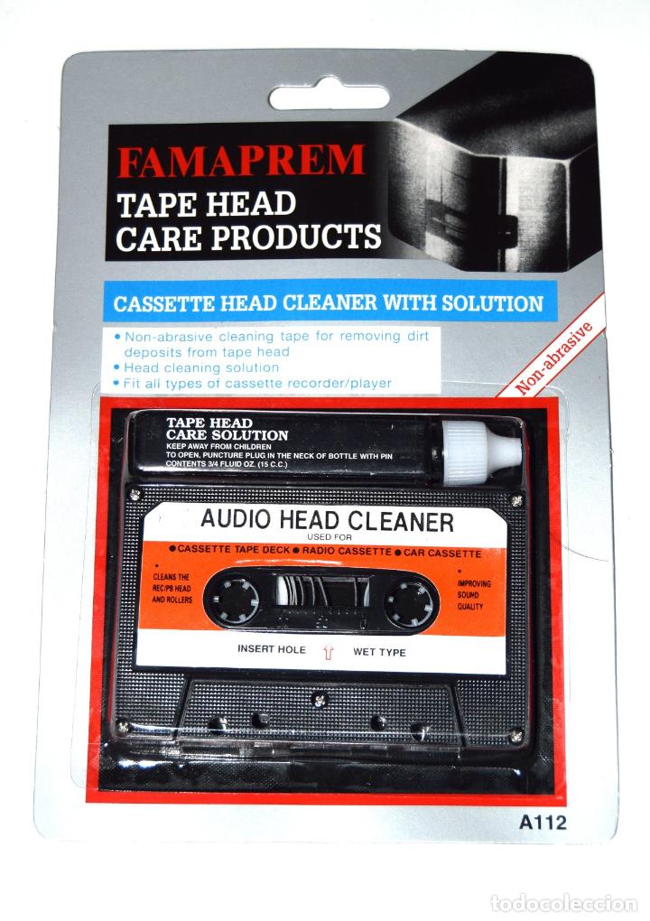 Casetes antiguos: Cinta limpiadora cassette con l&iacute;quido Nueva