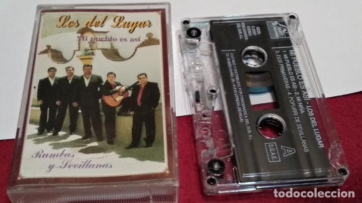 Cassetes antigas: CASETE CINTA ( LOS DEL LUGAR - MI PUEBLO ES AS&Iacute; ) 1997 FONOGRAFICA DEL SUR - RUMBAS Y SEVILLANAS