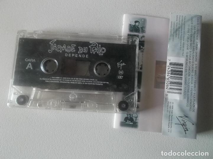 Casetes antiguos: JARABE DE PALO. DEPENDE, 1998 VIRGIN - Foto 2