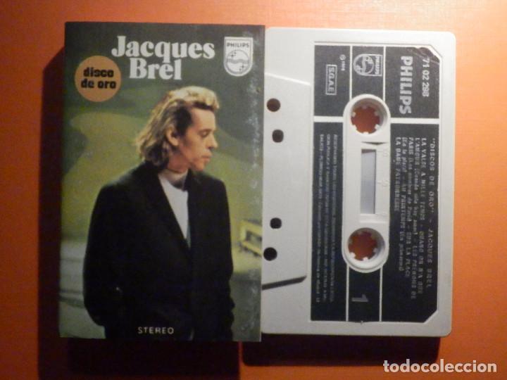 Casetes antiguos: CINTA CASSETTE - Jacques Brel - Discos de oro - Philips 1974 - Foto 1