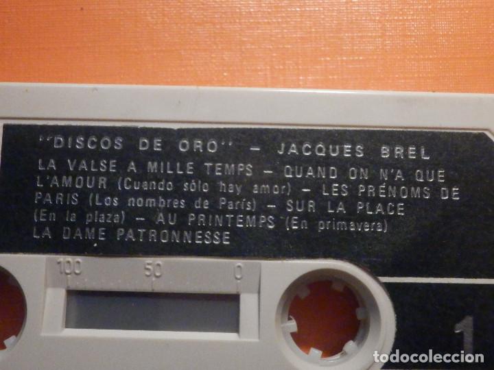 Casetes antiguos: CINTA CASSETTE - Jacques Brel - Discos de oro - Philips 1974 - Foto 2