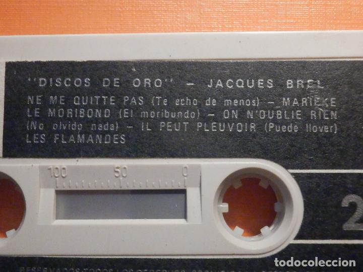 Casetes antiguos: CINTA CASSETTE - Jacques Brel - Discos de oro - Philips 1974 - Foto 3