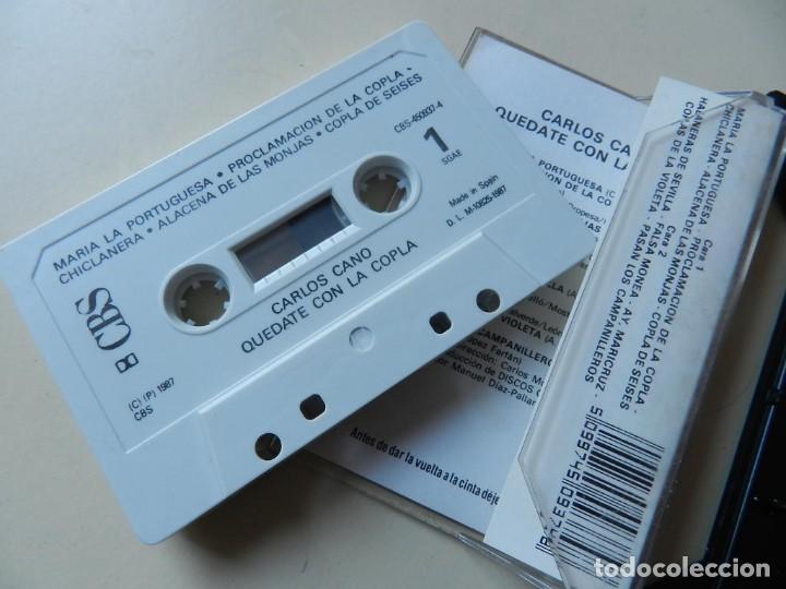 Casetes antiguos: K7 Carlos Cano Qu&eacute;date con la copla cassette - Foto 3