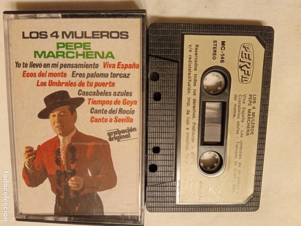 Casetes antiguos: Pepe Marchena. Los 4 muleros - Foto 1