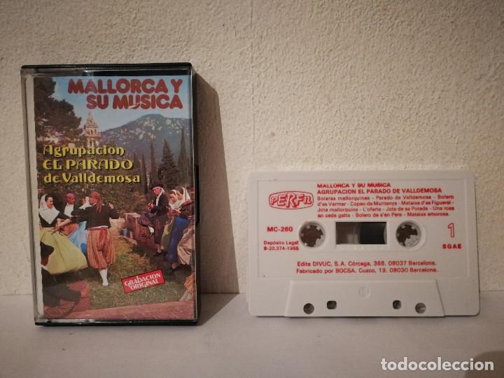 Casetes antiguos: ANTIGUO CASSETE - MALLORCA Y SU MUSICA. AGRUPACION EL PARADO DE VALLDEMOSA - CASETE-ROJO