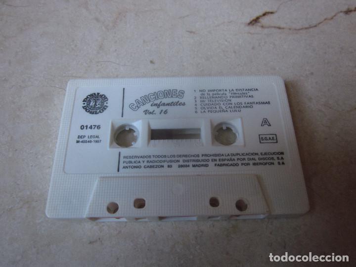 Casetes antiguos: CANCIONES INFANTILES VOL. 16 CASETE - DIAL DISCOS 1998 - SIN CARATULA